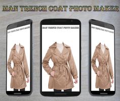 Man Trench Coat Photo Maker Affiche