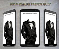 Man Black Photo Suit Affiche