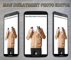 Man Sweatshirt Photo Editor ポスター