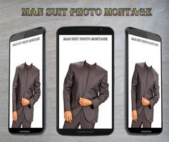 Man Suit Photo Montage Affiche