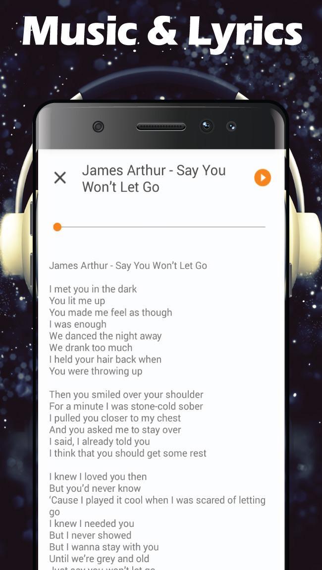 Say You Won't Let Go - James Arthur Songs & Lyrics APK برای دانلود اندروید