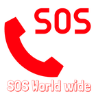 SOS World Wide Emergency Phone Number আইকন