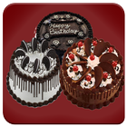 Birthday Cakes Designs- Round cakes-icoon