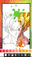 coloring book for super saiyan coloring page Affiche