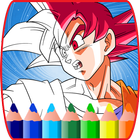 coloring book for saiyan super-héro coloring kids icône