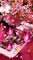 Pink Cherry Blossom Tema Cartaz