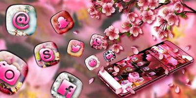 Pink Cherry Blossom Tema imagem de tela 3