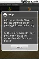 SMS and Call Blocker imagem de tela 3