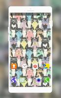 Stylish Theme for Galaxy J7 Hipster Cat Wallpaper poster