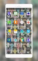 Stylish Theme for Galaxy J7 Hipster Cat Wallpaper screenshot 1