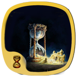 time hourglass gold sand theme