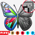Funny Pixel art colorbox - draw sandbox color art ícone