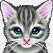 Cat PixelCraft color by number - pixel art drawbox