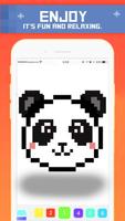 PixartPanda | Color by pixel Number book Panda art Poster