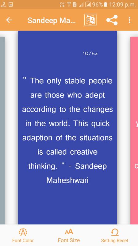 Sandeep Maheshwari Motivational Quotes for Android - APK Sandeep Maheshwari Motivational Quotes for Android - APK