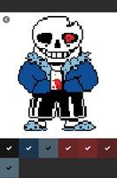 Sandbox Coloring by numbers For Sans Undertale Affiche