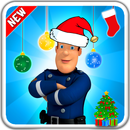 Super Sam Santa Fireman : Snowy Road Game APK