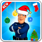 Super Sam Santa Fireman : Snowy Road Game icône