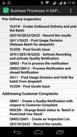 SAP QM Process List Affiche