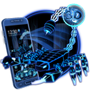 3D 네온 전갈 로봇 해골 테마 APK