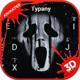 Scream Ghost Face 3D Theme&Emoji Keyboard icono