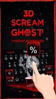 Scream Ghost Face 3D Theme&Emoji Keyboard पोस्टर