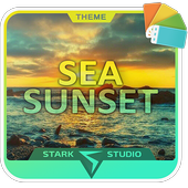 SEA SUNSET Xperia Theme أيقونة