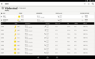 SMHI Väder Screenshot 1