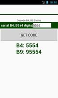 Radio Code for B4 B9 capture d'écran 2