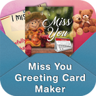 Miss You Greeting Card Maker ikona