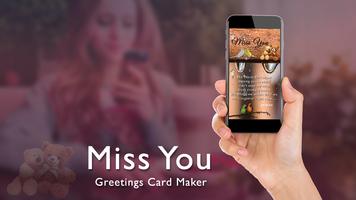 Miss You Greeting Card Maker screenshot 1