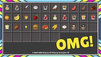 Placeable food mod for Minecraft poster