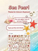 Sea Pearl Emoji Keyboard Theme पोस्टर