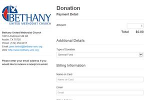 Bethany UMC Donate screenshot 1