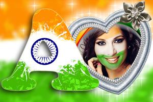 Indian Flag Letter Photo Maker Affiche