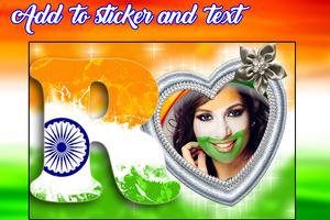 Indian Flag Letter Photo Maker capture d'écran 1
