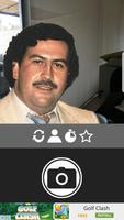 Fake Photo Selfie with Pablo Escobar photo frame Plakat