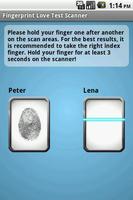Fingerprint Love Test Scanner স্ক্রিনশট 1