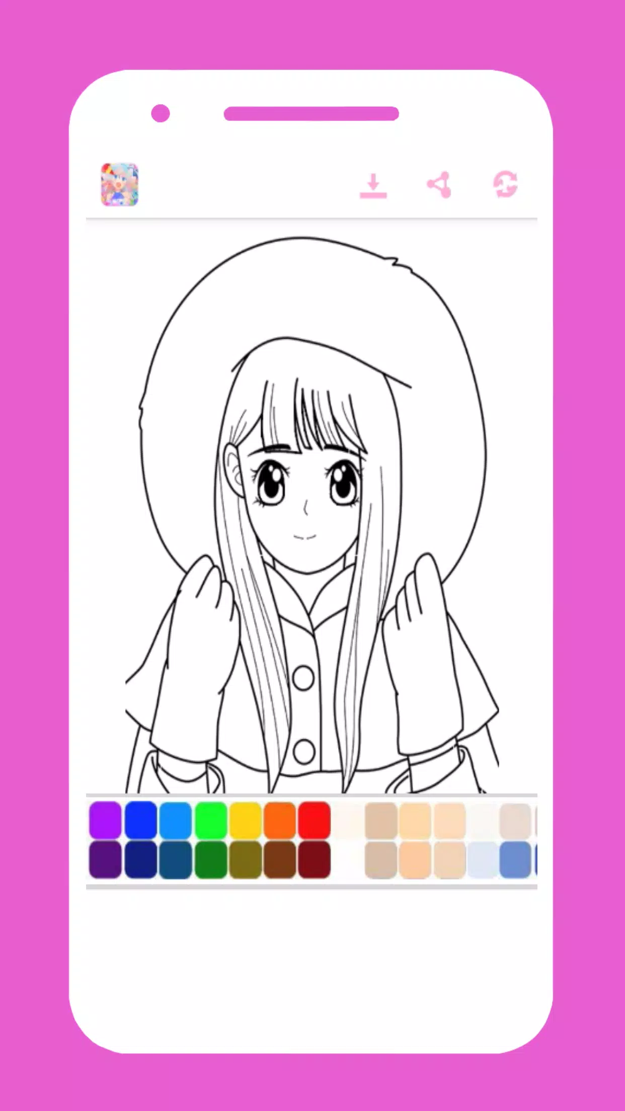 Descarga de APK de Anime para colorear chica para Android