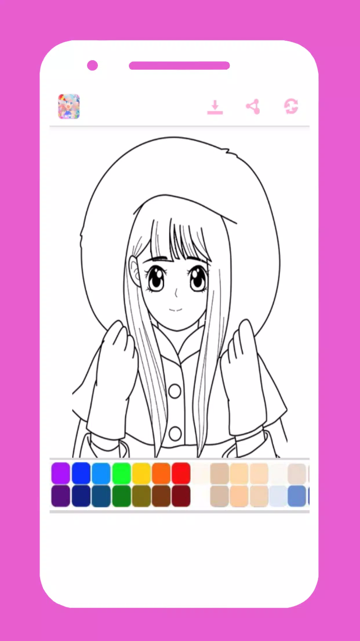 Descarga de APK de Anime para colorear chica para Android Descarga de APK de Anime para colorear chica para Android