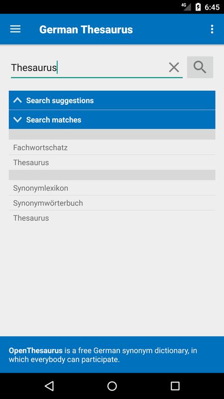 German Thesaurus for Android - APK Download