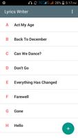 Lyrics Writer ภาพหน้าจอ 1