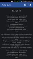 Taylor Swift Lyrics скриншот 2