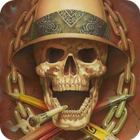 Gold skull hell cigarette icon