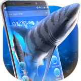 Thème des requins tigre en 3D icône