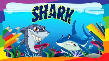 Coloriage Livre Requins Affiche