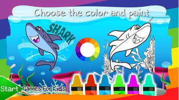 Coloriage Livre Requins capture d'écran 1