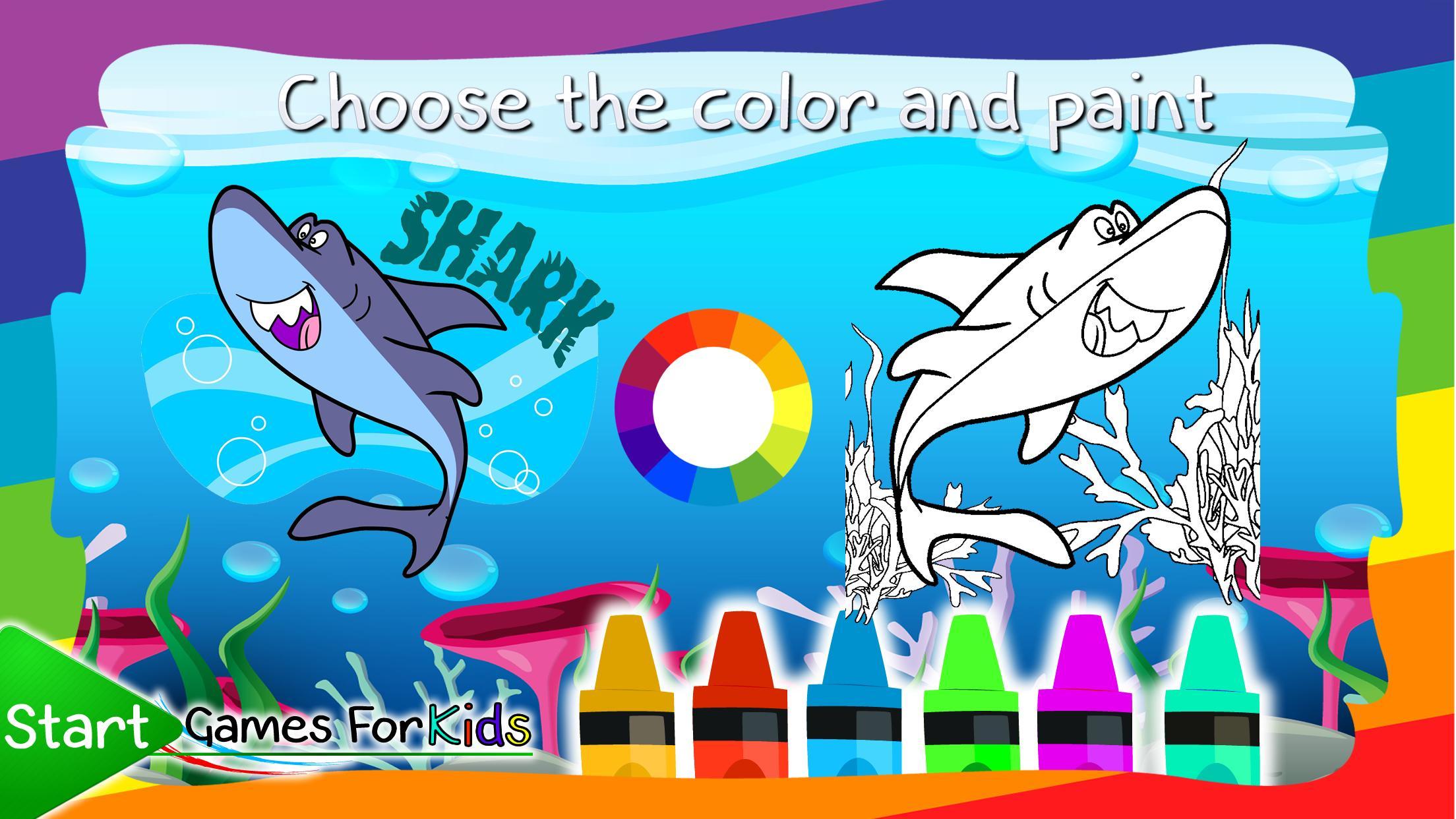 Coloring Book Sharks For Android Apk Download - coloring book animal kingdom coloring book fish roblox