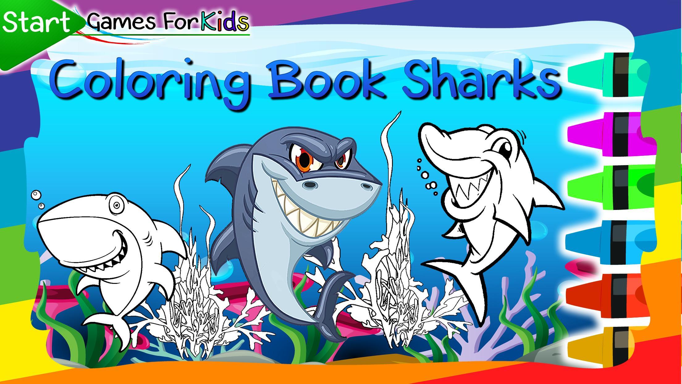 Coloring Book Sharks For Android Apk Download - coloring book animal kingdom coloring book fish roblox