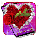 閃亮的玫瑰鑽石主題 图标